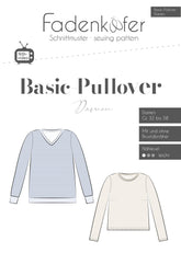 Papierschnittmuster Basic Pulli Damen Fadenkäfer